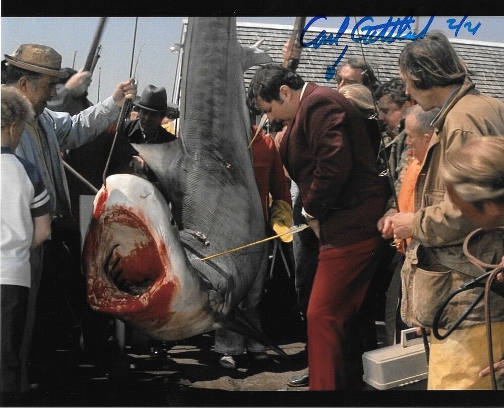 * CARL GOTTLIEB * signed 8x10 Photo Poster painting * JAWS * PROOF * * 8