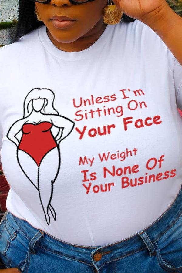 Xpluswear My Weight is None of Your Business Tee-1