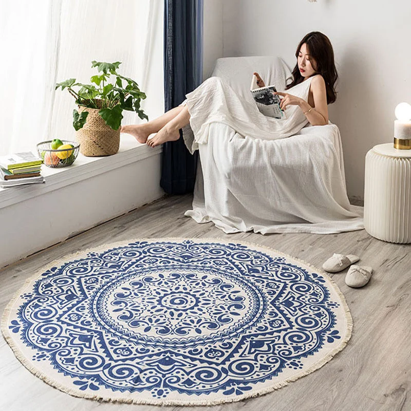 Cotton Area Rug for Living Room / Bedroom