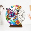 (US Local)Special Shape Flowers Butterfly Diamond Painting Spinning Calendar for Beginners