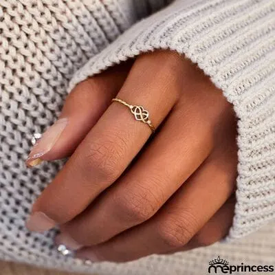 Number 8 Heart 925 Sterling Silver Ring