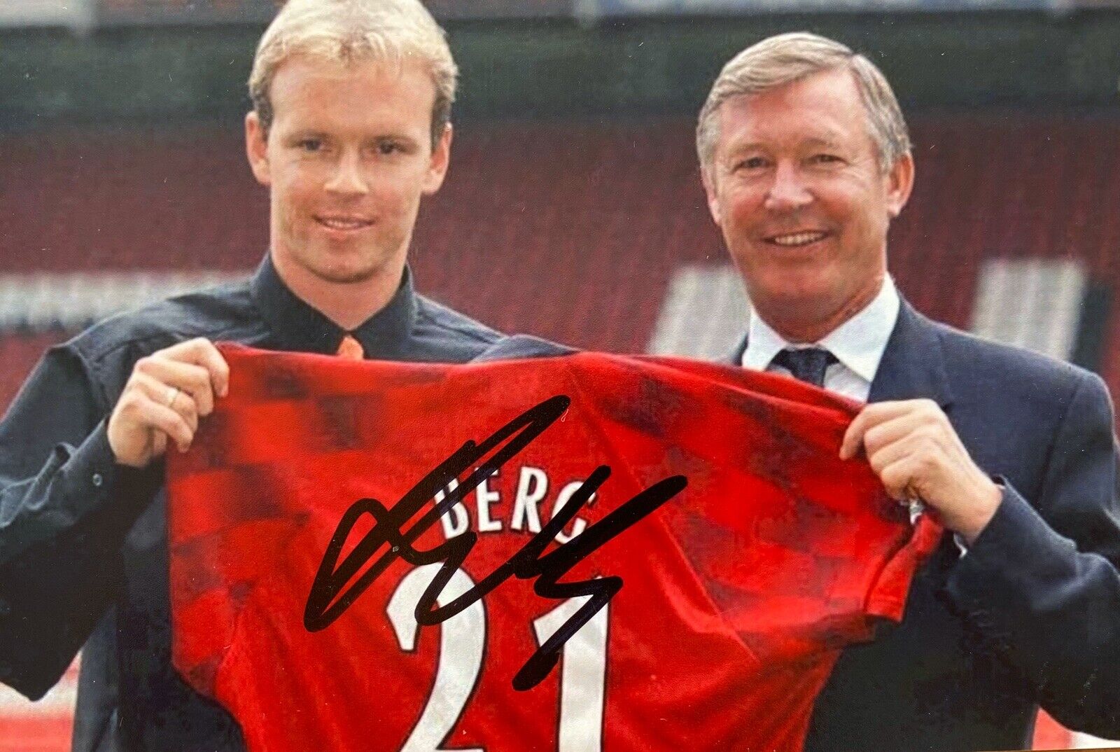 Henning Berg Genuine Hand Signed 6X4 Photo Poster painting - Manchester United