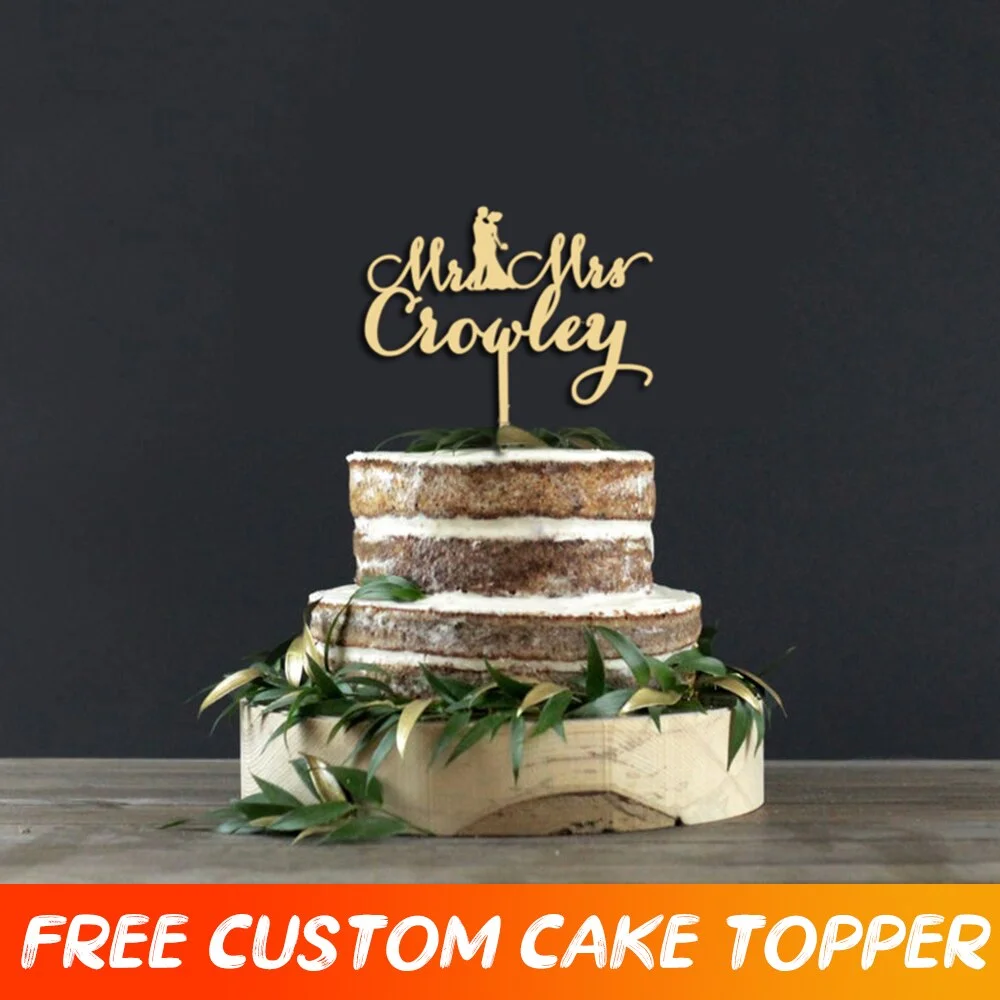 Custom Wedding Cake Topper Decor Happy Birthday Cake Topper Personalized Wedding Cake Topper Party Decoration For Anniversary