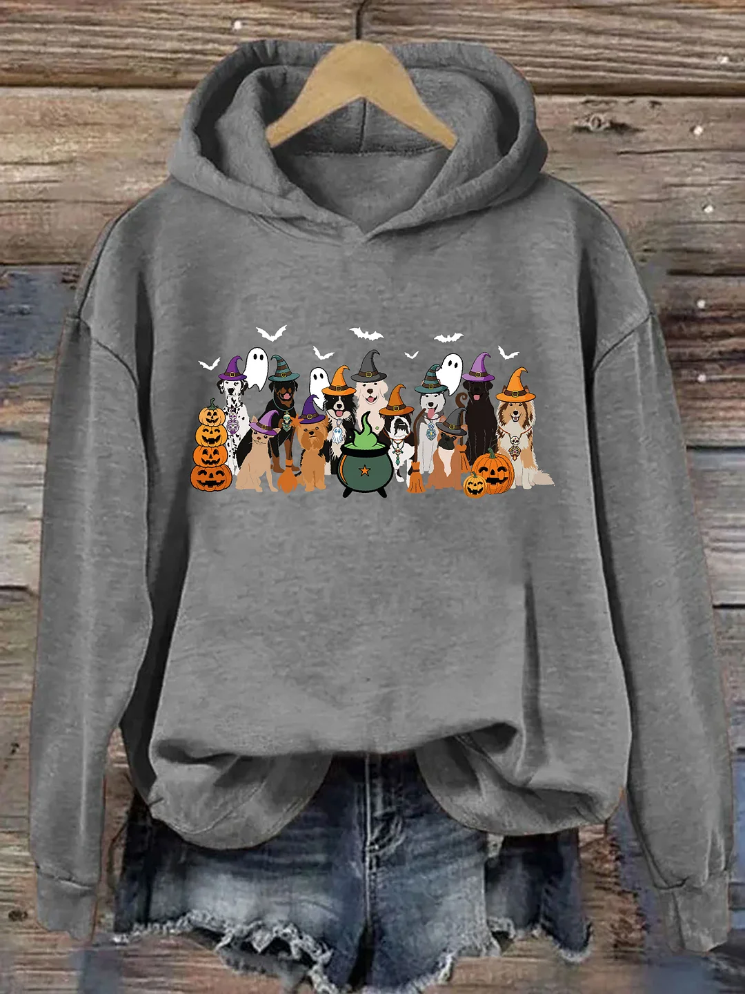 Witch Dogs Halloween Hoodie