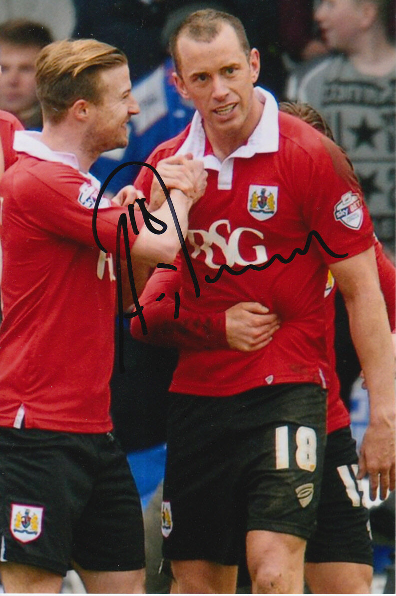 BRISTOL CITY HAND SIGNED AARON WILBRAHAM 6X4 Photo Poster painting 3.