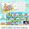 2027-2028 Two-Year Diamond Painting Calendar Kit, 13 Exquisite Multicolor Butterfly And Floral Illustrations, Large Size Desk Calendar, Mosaic Art Coil-Bound Desktop Planner