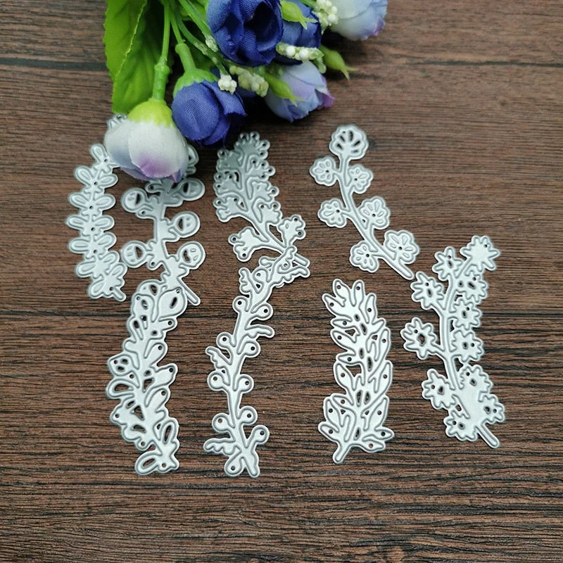 8pcs Leaves lace Metal Cutting Dies Craft Stamps die Cut Embossing Card Make Stencil