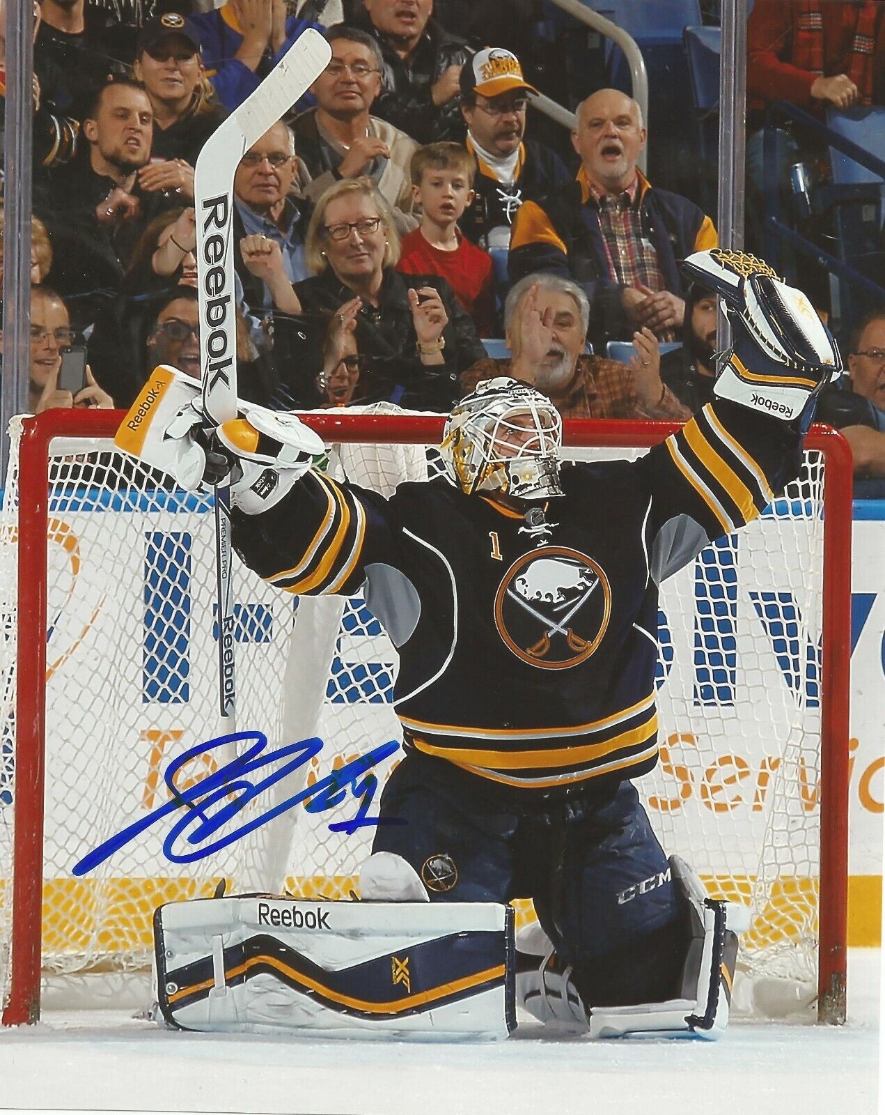 JHONAS ENROTH SIGNED BUFFALO SABRES 8x10 Photo Poster painting #3 with w/COA