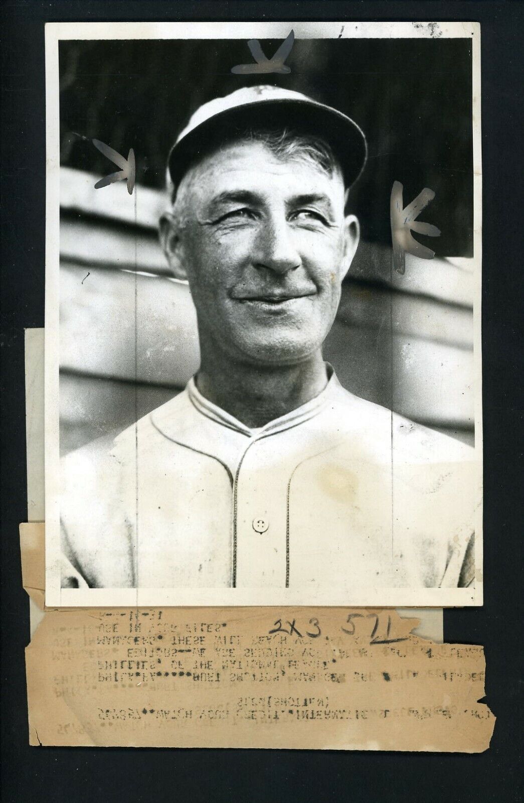 Burt Shotton 1931 Type 1 Press Photo Poster painting Philadelphia Phillies