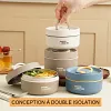 Bo&icirc;te &agrave; Lunch &Eacute;tanche Avec Isolation Thermique En Acier Inoxydable