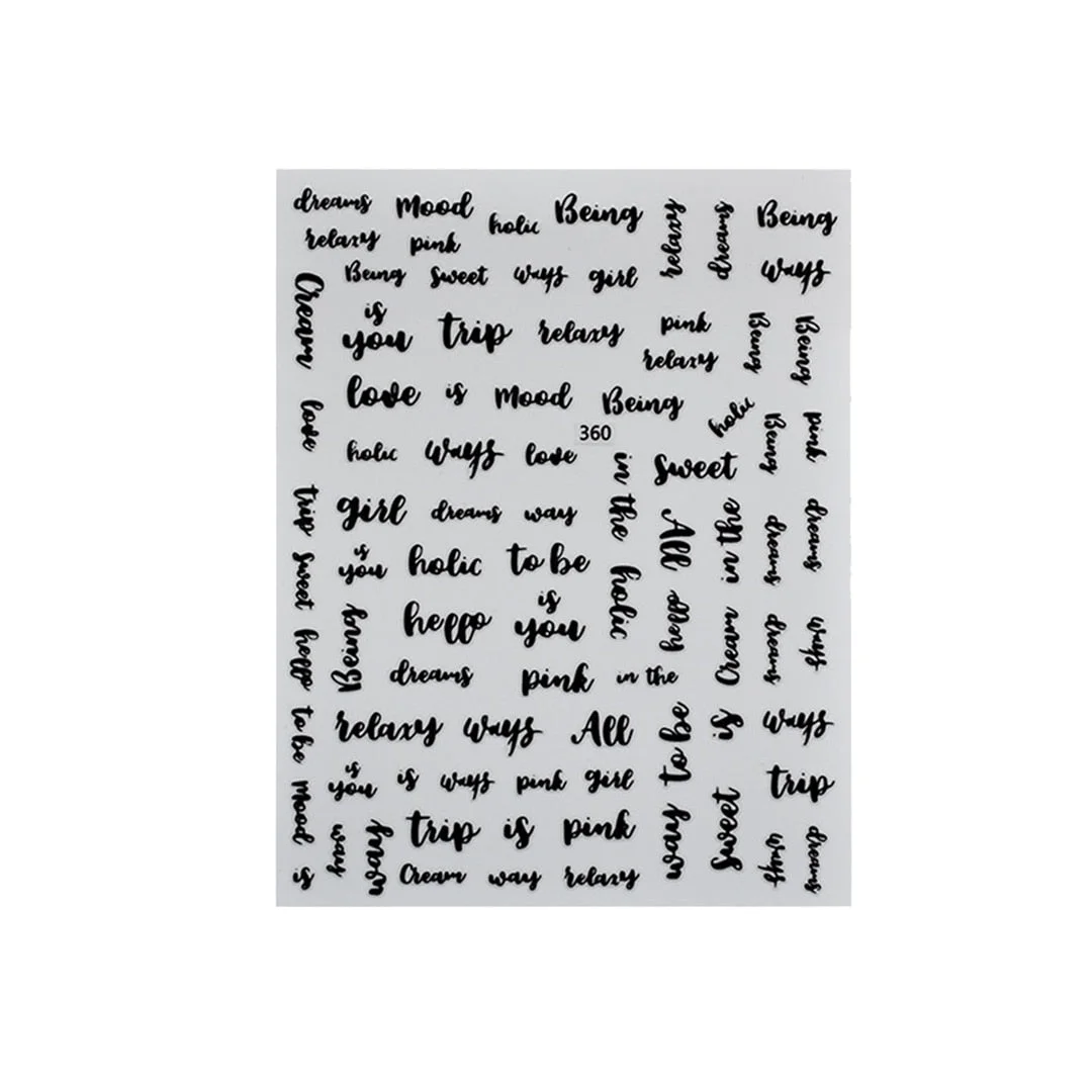 Stars Stickers Hologram Silver Gold Black & White 3D Engraved Nail Sticker Nail Art Decorations Nail Decals Design