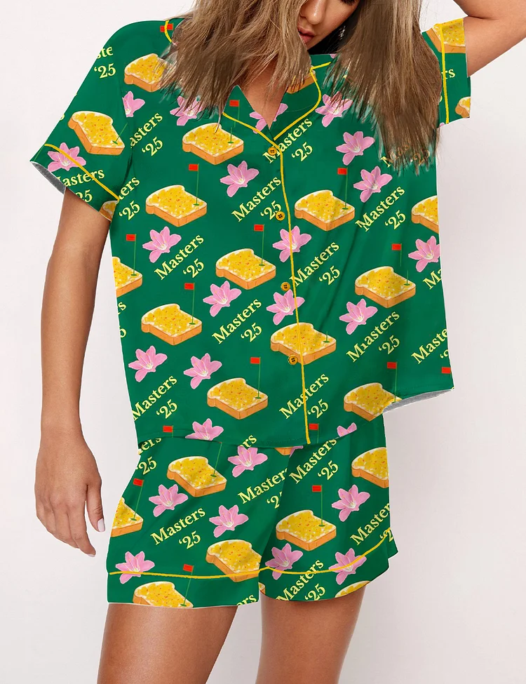 Women's Augusta Tournament 2025 Golf Lover Print Pajama Set