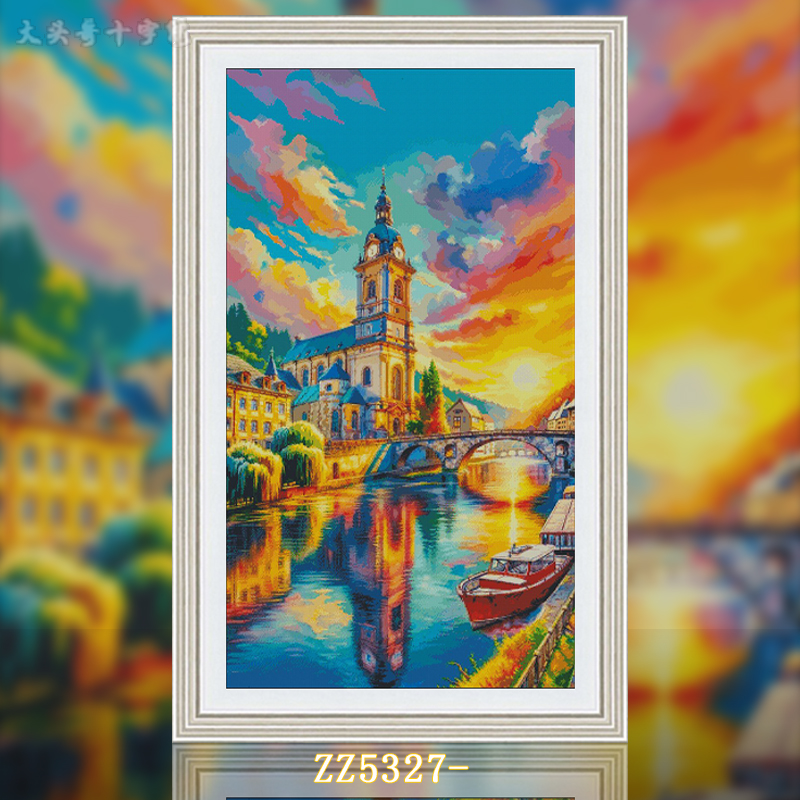 [ZZ5327-Sunset Evening Bell] Painting Fairy Cross Stitch
