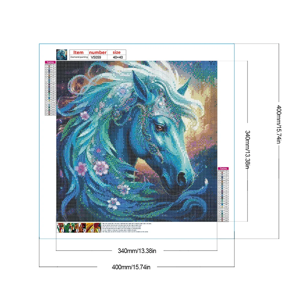 Diamond Painting - Full Round Drill - Horse(Canvas|40*40cm)