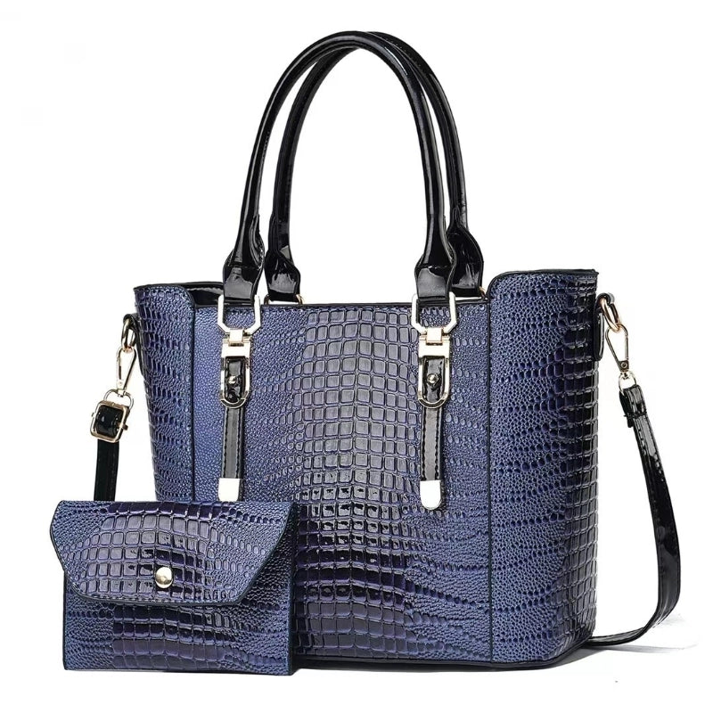 Women's Pu Leather Solid Color Vintage Style Classic Style Square Zipper Bag Sets