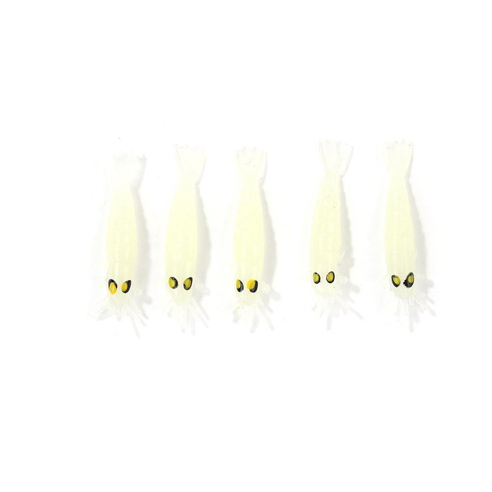 

10pcs/bag Luminous Soft Shrimps Fishing Lures Artificial Baits Silica Gel, 501 Original