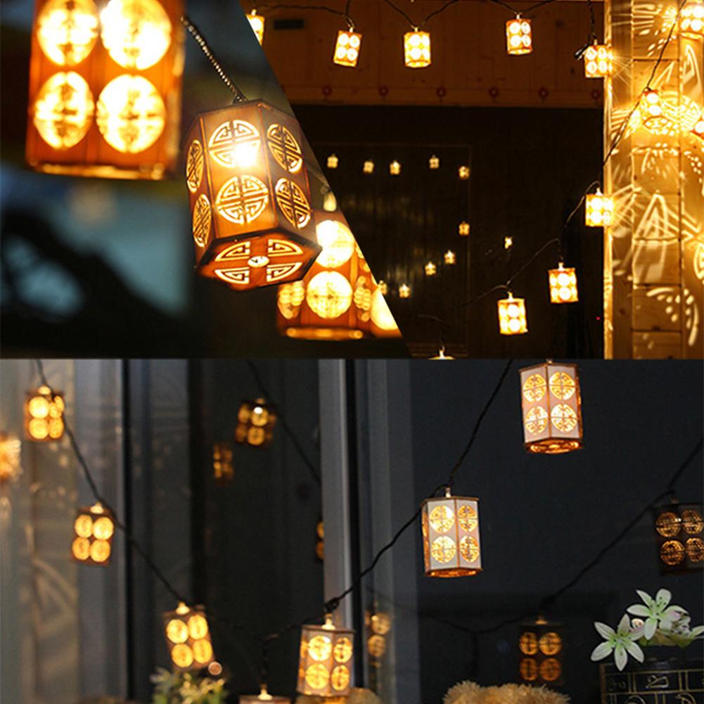 

LED Chinese Style Wooden Lantern-Curtain String Night Light, 501 Original