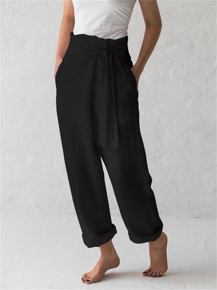 Comfy Wrap Wide Leg Pants-coollova:luchamp