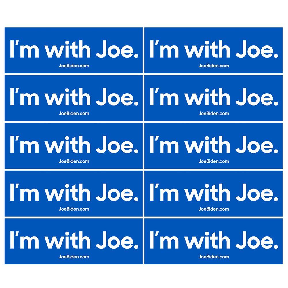 

10pcs PVC Car Stickers I am with Joe Laptop Glass Window Decals Graphics, 501 Original