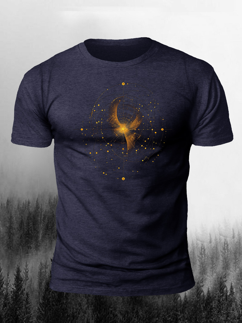 Men's Storm Formation Geometry Printed Short-Sleeve T-shirt