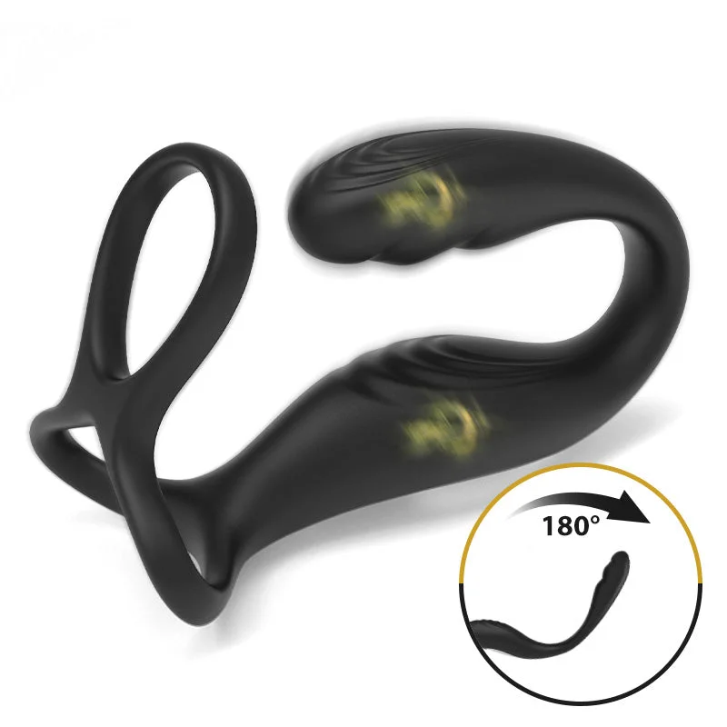 REYER Wearable Prostate Massager 10 Quiet Vibrations  Dual Cock Ring