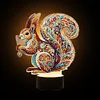 Diamond Painting Squirrel Night Light Lamp For Furniture Decoration