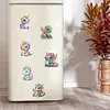 6Pcs Acrylic Dinosaur DIY Diamond Art Refrigerator Magnets Sticker for Beginners