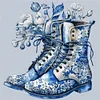 Blue And White Porcelain-Boots-11CT Stamped Cross Stitch 40*40cm/15.75*15.75in