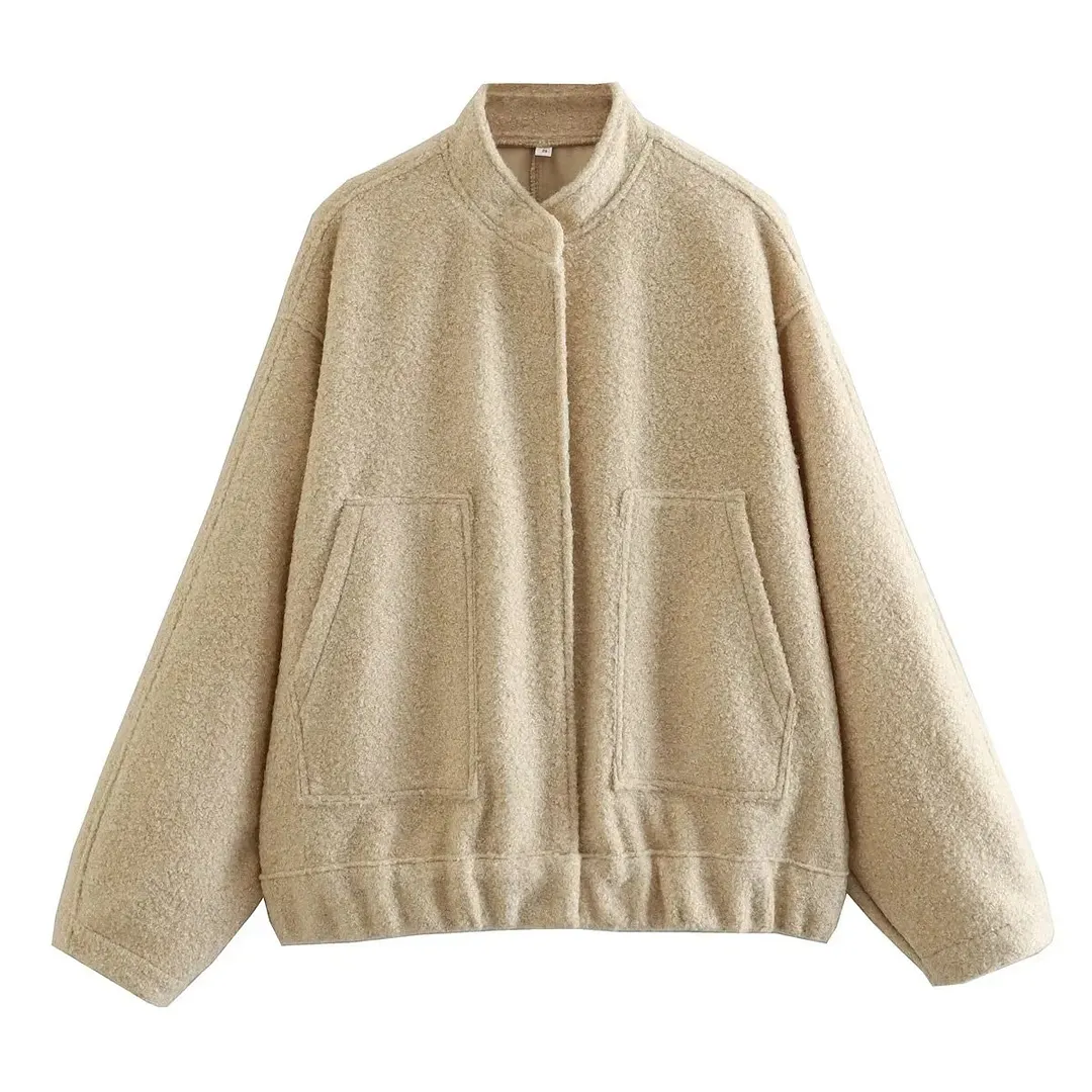 Nigikala Nigikala New 15 Color Loose Casual Jacket Street Y2K Collar Dark Buckle Coat Female B88420