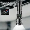 20W LED+COB High Power Flashlight Waterproof Zoomable Outdoor Bright Flashlight