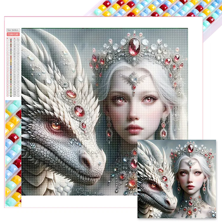Dragon Girl - Full Square Drill Diamond Painting - 50*50CM(Picture)