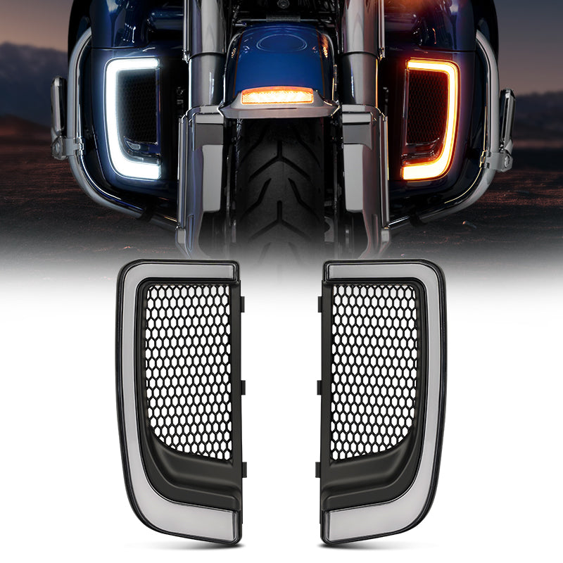 Motorcycle Fairing Lights with Turn Signals for 2014-Later Harley Davidson