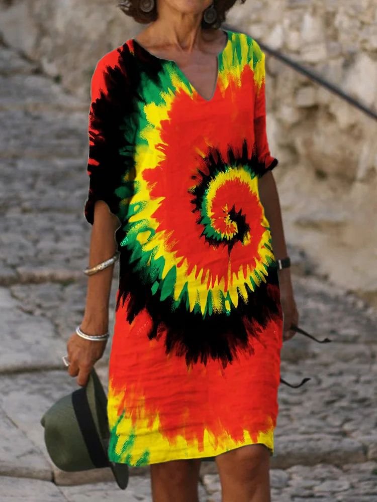 Black Pride Inspired Tie Dye Comfy Dress