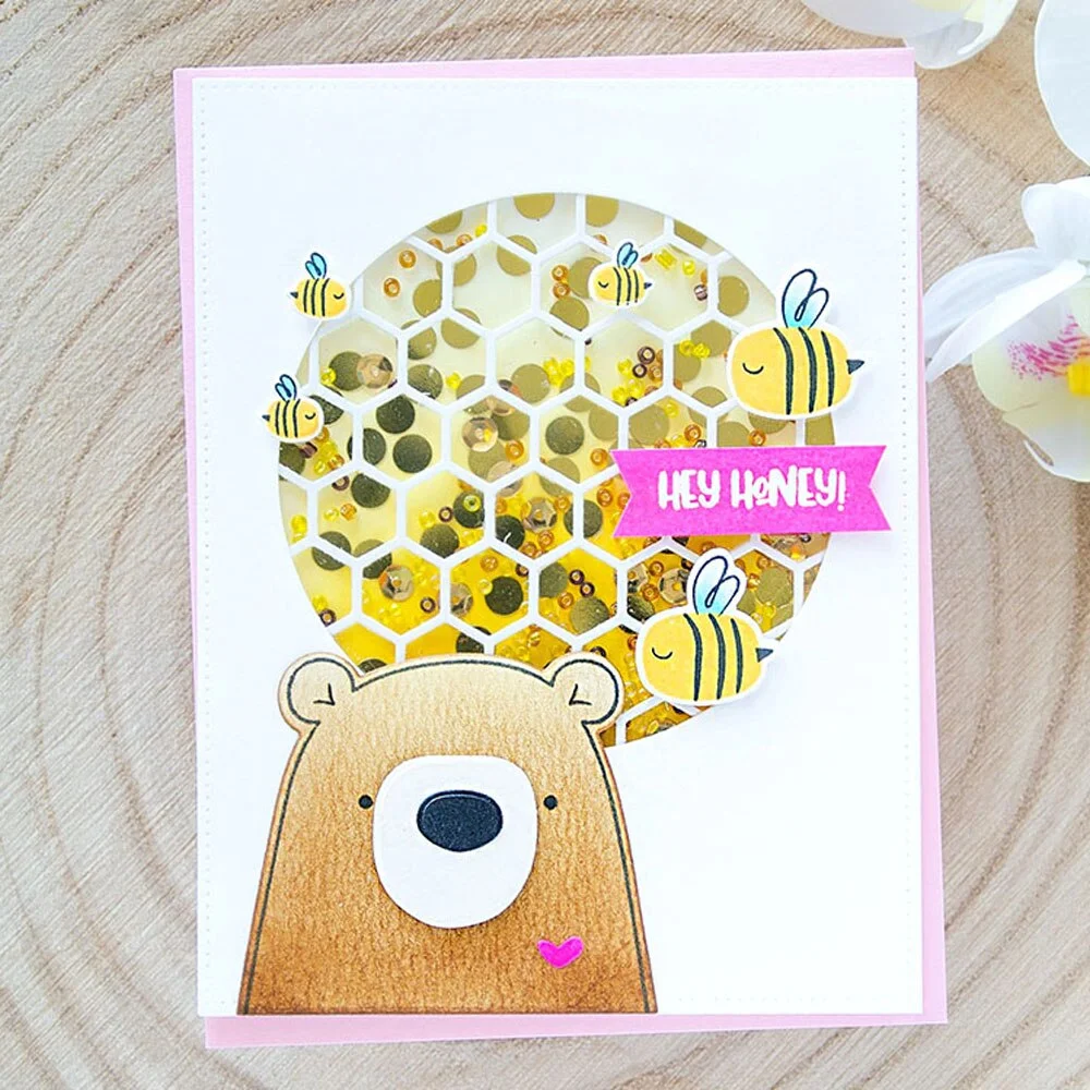 Honeycomb Fish scale hollow Metal Cutting Dies Scrapbooking New Craft Album Stamps Embossing For Card Making Stencil Frame