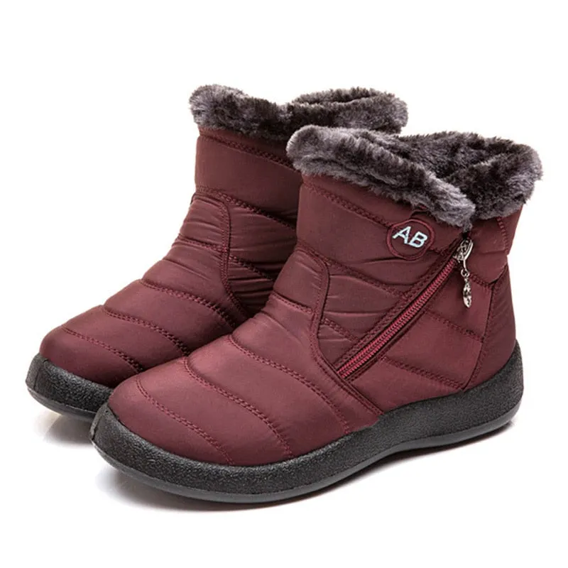 Women Boots Waterproof Snow Boots Female Plush Winter Boots Women Warm Ankle Botas Mujer Winter Shoes Woman Plus Size 43