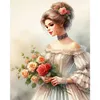 (Multi-Style)Flowers Lady-Full Round Diamond Painting 40*40/40*50CM
