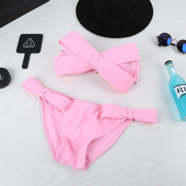 Flaxmaker Tie-Bow detailed Bikini Swimsuit