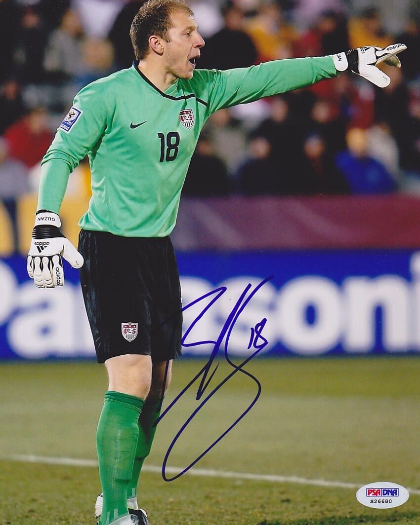 Brad Guzan SIGNED 8x10 Photo Poster painting Team USA *VERY RARE* PSA/DNA AUTOGRAPHED