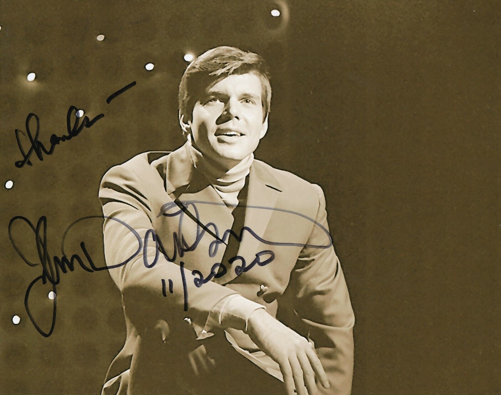 John Davidson REAL hand SIGNED Photo Poster painting #2 COA Talk Show Host Hollywood Squares