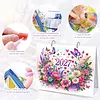 Flower Butterfly DIY 5D Diamond Art Desk Calendar 2027 for Table Decor