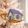 DIY 3D Diamond Painting Wooden Puzzle, Jigsaw Puzzle Diamond Art Holiday Party Xmas Decorations Hanging Kits