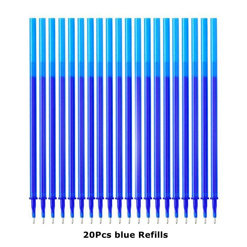 Erasable Pen Refills Rod Set 0.5mm Needle/0.7mm Bullet tip Washable Handle Erasable Ballpoint Pen for School Pen Writing Tools