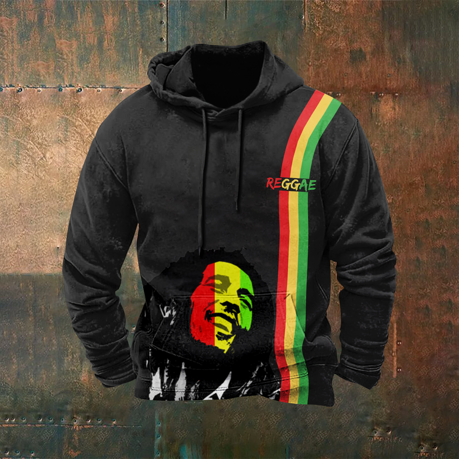 Comstylish Men's Reggae Art Hooded Sweatshirt
