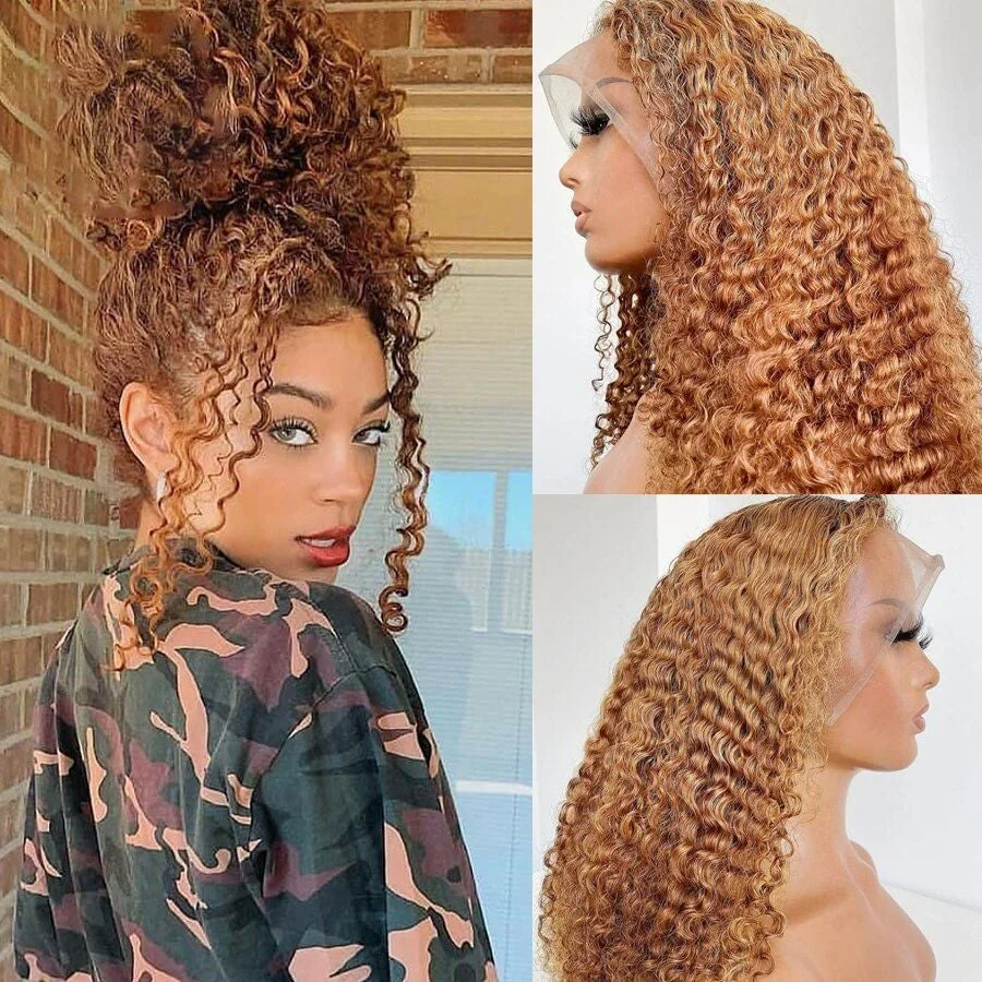 Small Long Curly Hair Whole Headgear High-Temperature Silk Ladies Wig