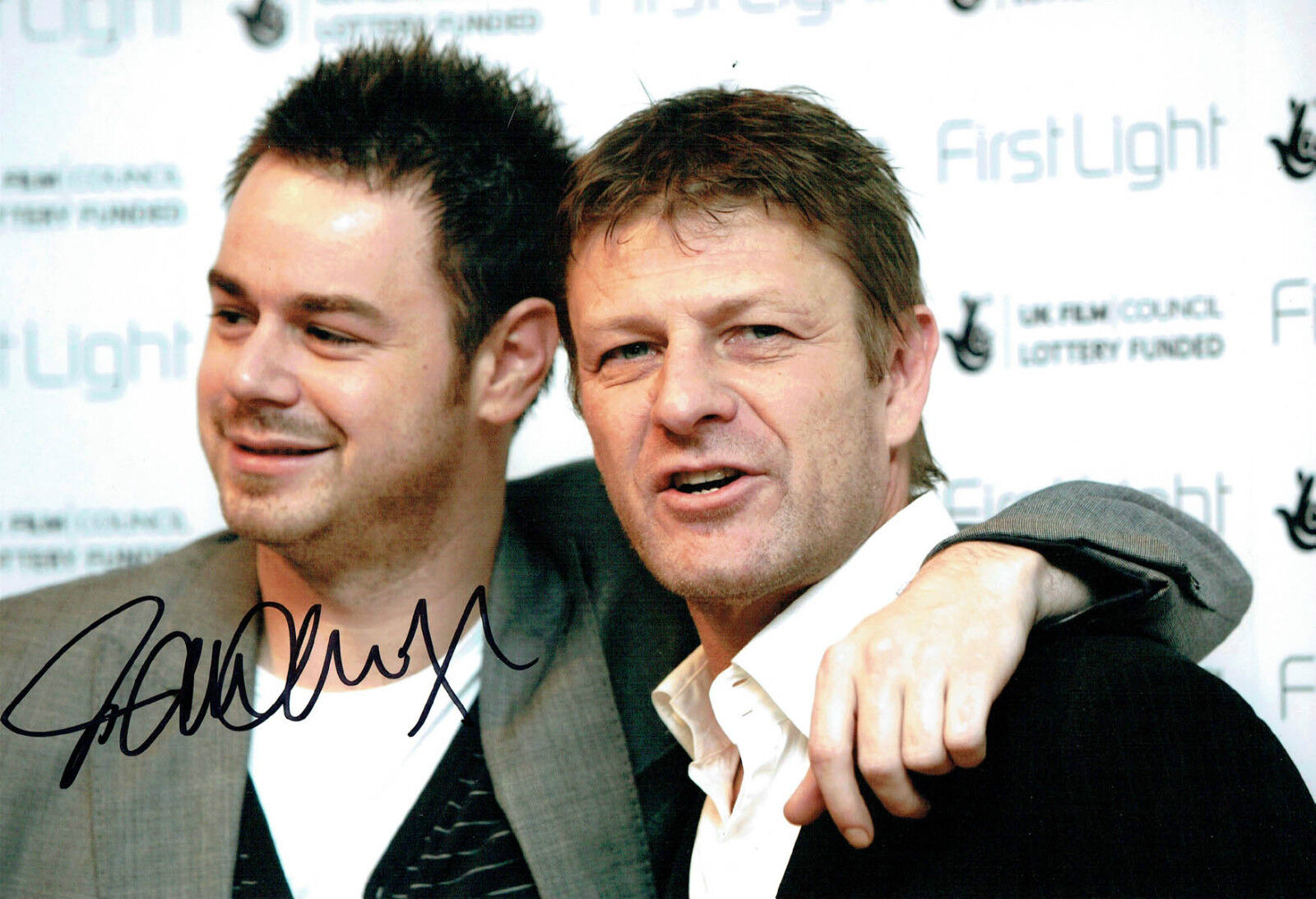 Danny DYER Signed Autograph 12x8 Photo Poster painting COA AFTAL Actor with Sean BEAN