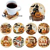 8pcs Full Drill DIY Gem Art Diamond Painting Set Halloween(Halloween)