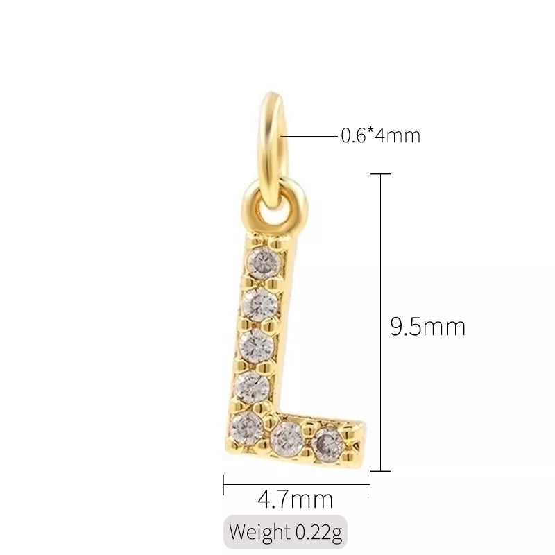 1 Piece Copper Zircon 14K Gold Plated Inlay Polished Pendant