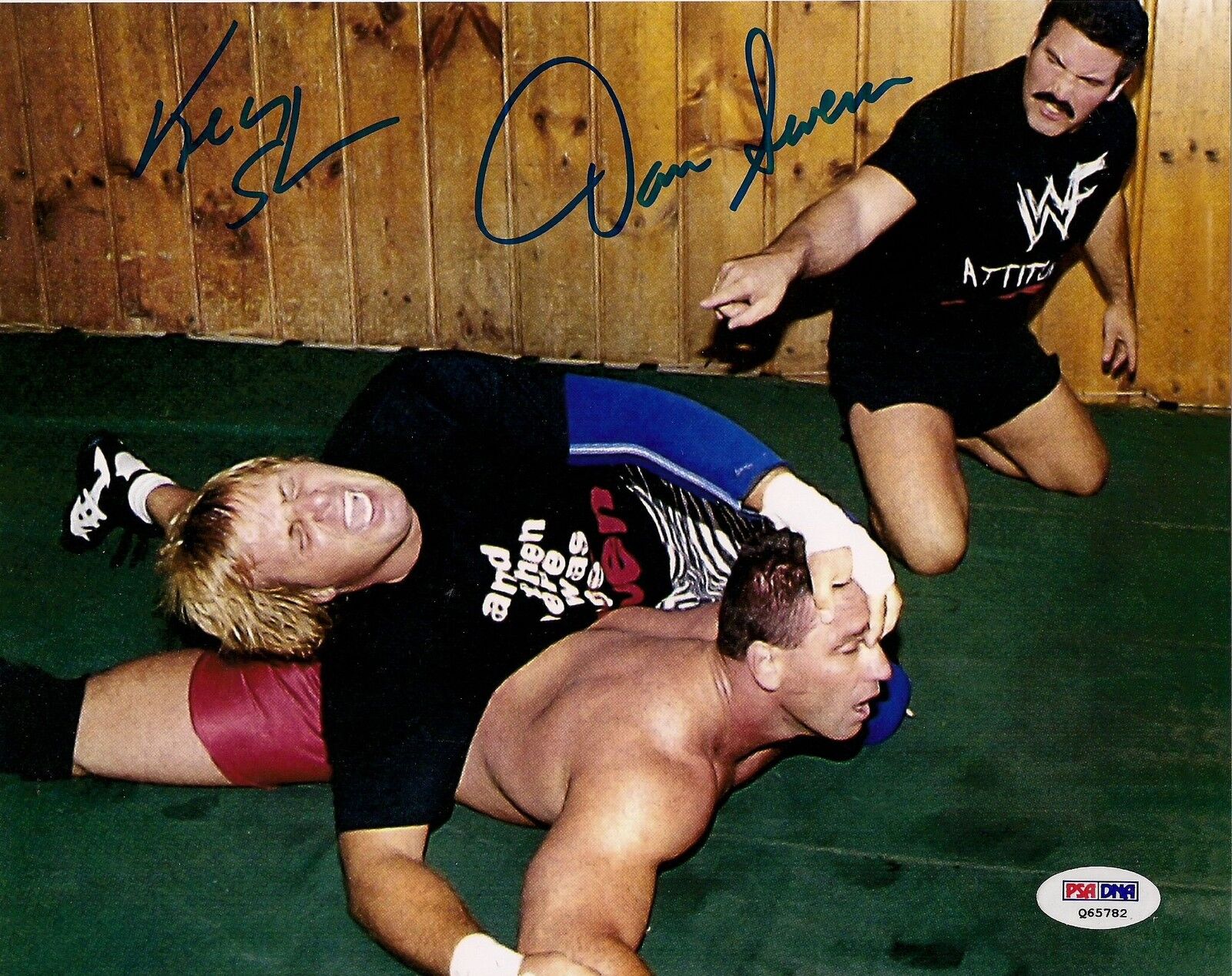 Ken Shamrock & Dan Severn Signed 8x10 Photo Poster painting PSA/DNA COA Auto w Owen Hart WWE UFC