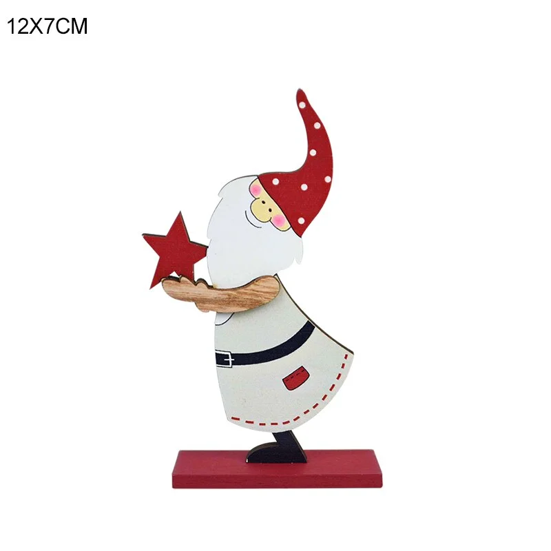 Wooden Reindeer Christmas Decoration DIY Wood Crafts Xmas Ornaments for Christmas Party Home Table Decorations New Year 2020