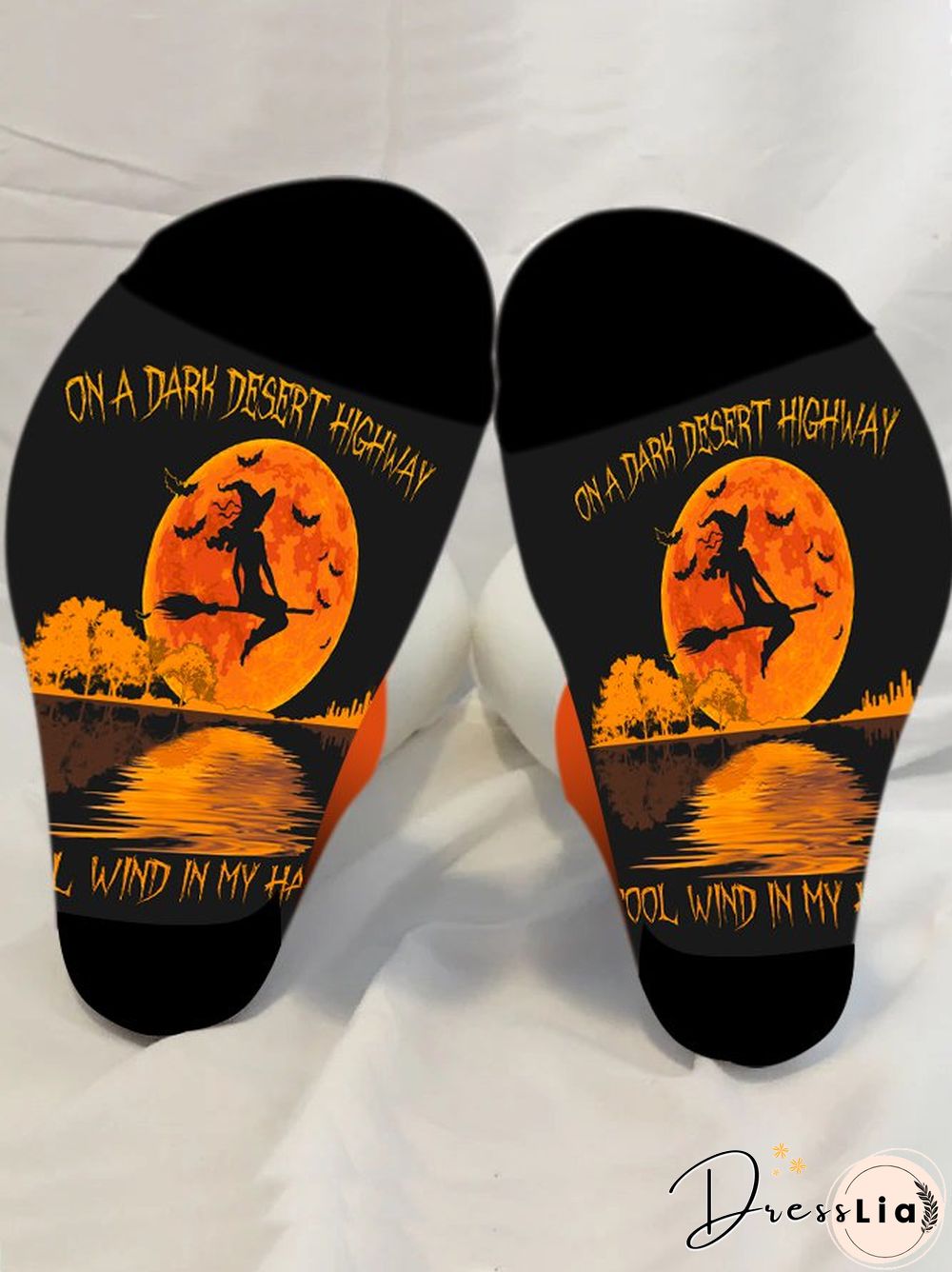 Women Street All Season Halloween Printing Daily Halloween Polyester Cotton Over the Calf Socks Regular Socks